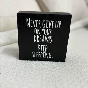 Motivational Black Wooden Block